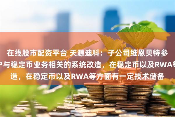 在线股市配资平台 天源迪科：子公司维恩贝特参与了香港部分银行客户与稳定币业务相关的系统改造，在稳定币以及RWA等方面有一定技术储备